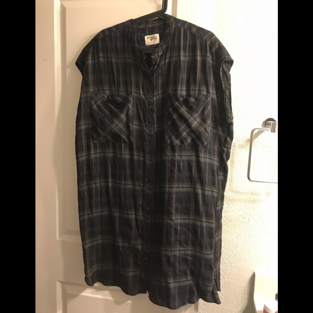 Anthropologie Plaid Shirtdress